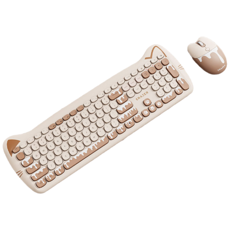 Lenovo Invests in Brand Yinengzhe Wireless Keyboard And Mouse Set, Quiet Long Battery Life, Suitable for Desktop/little New, Cute Gift for Girls, Keyboard And Mouse, Bingqi KN520