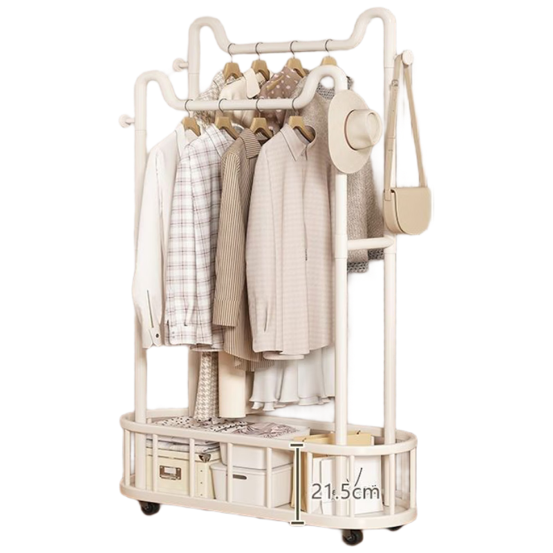 Quanpinwu Floor-Standing Coat Rack, Bedroom-Specific Drying Rack, High-End Storage Shelf for Hanging Clothes, Double 80cm
