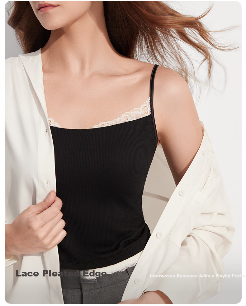 MiiOW Women's Camisole Tank Top [Modal Silk Cool Touch] with Built-In Bra Pads, Beautiful Back Design, Inner Wear Or Outer Wear Base Layer 10