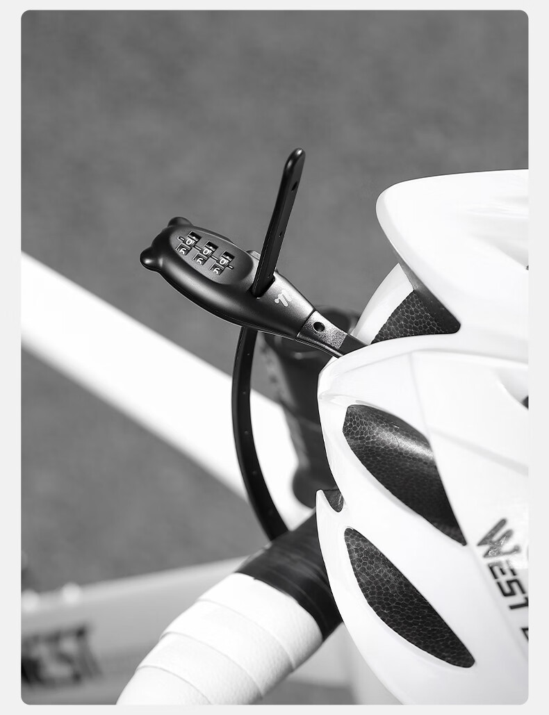 Xiqizhe Bicycle Cable Lock Motorcycle Helmet Lock Electric Vehicle Password Anti-theft Portable Steel Wire Lock 13