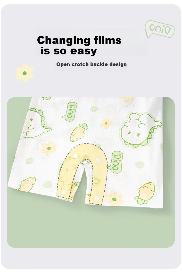DEESHA Sleeveless Baby Romper Vest-Style Onesie, Newborn Pure Cotton Bodysuit 3