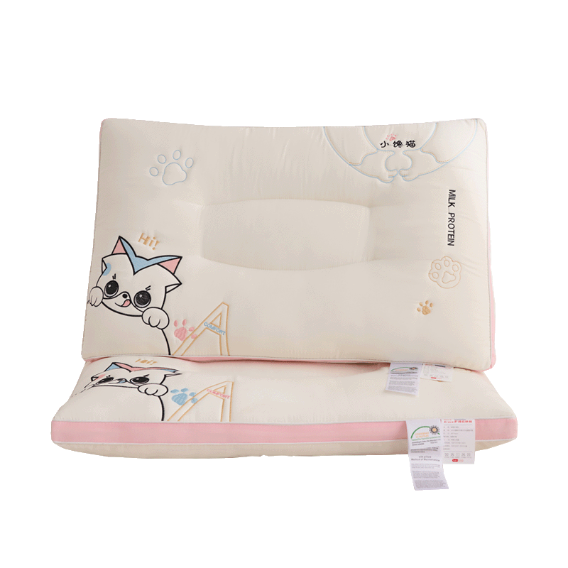 Hodo Deep Sleep Neck Support Pillow Fiber Pillow 48x74cm Medium Size Pink