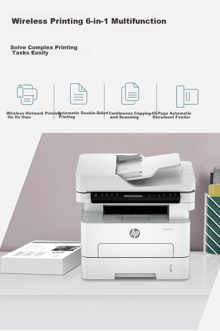 HP 323sdnw Laser Wireless Automatic Duplex Printer, Copier, Continuous Copying And Scanning Black And White All-In Machine for Office Printing with One-Year On-Site Service 3