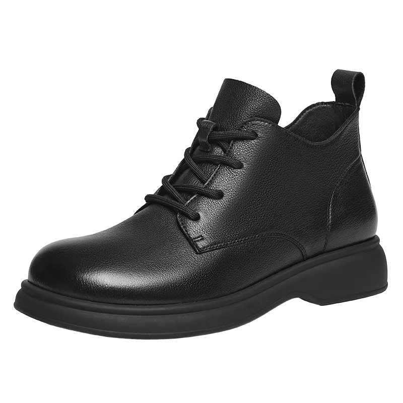 RED DRAGONFLY Martin Boots 25 Autumn Cowhide Comfortable Soft Sole Short Tube Women's Vintage Motorcycle Boots WBC35242 Black Size 36