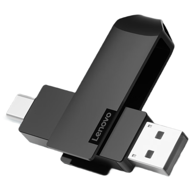 Lenovo Dual-Interface 32GB Large Capacity USB Flash Drive, Type-C for Phone And Computer, Office USB 3.2 Metal Flash Drive, Compact And Portable, Car-Mounted, Business-Grade