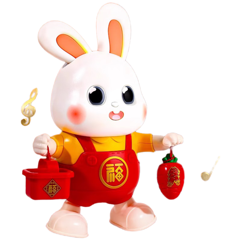 Wanletu Baby Head Lifting Training Toy Dancing Bunny Electric Little Lucky Rabbit Baby Practice Head Lifting Toy Birthday Gift