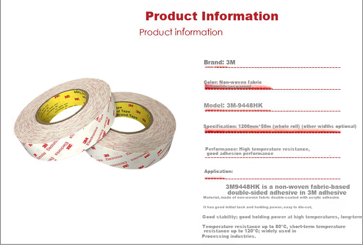 3M Double-Sided Tape, Strong Adhesive Tape for Home And Office Use, Wedding Decorations, Spring Festival Couplets, Semi-Transparent Y9448HK Model, 15mm Wide * 50 Meters Long * 0.15mm Thick 2