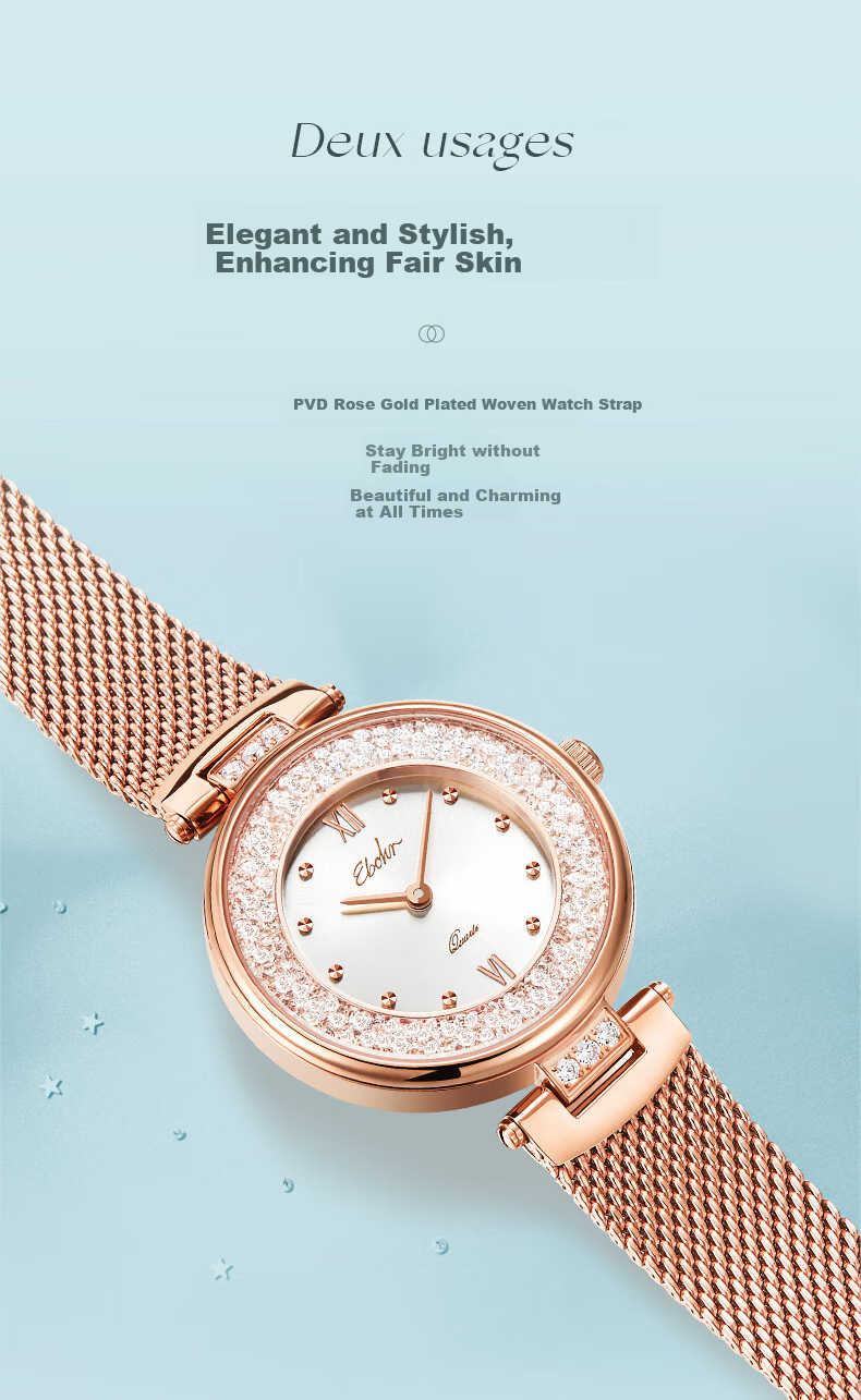 EBOHR Women's Watch, Kana Simple And Fashionable Red Strap Birthday Valentine's Day Gift Qiji Red Quartz Watch 51350147 8