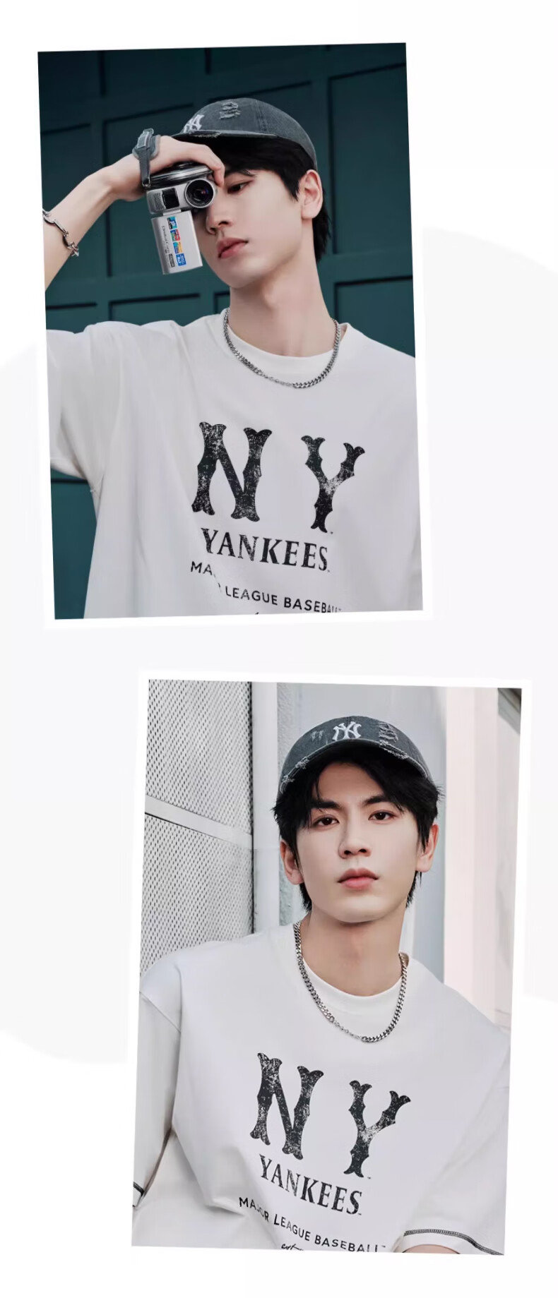 MLB Vintage Washed Baseball Cap Unisex Star Style Duckbill Sunshade【520】3ACPVV34N-07GRS 1