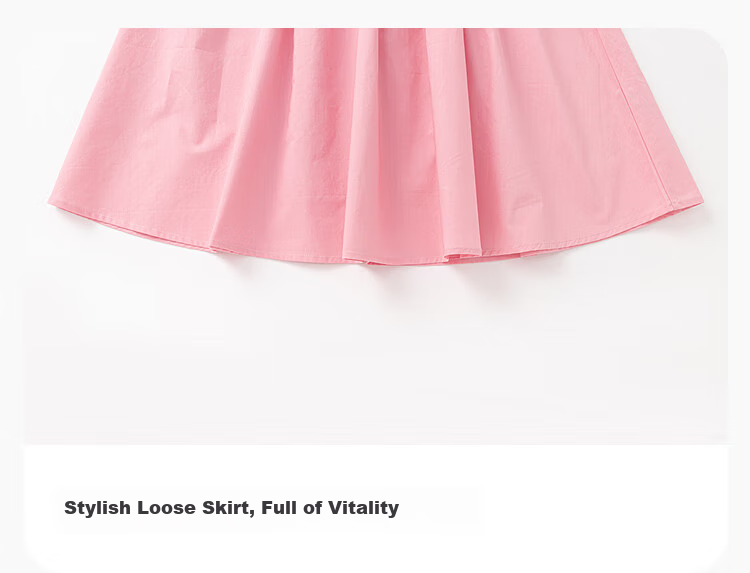 BALABALA Girls' Dress, Children's Summer Dress, for Older Children, Fake Two-Piece Design, Sweet And Fashionable 5