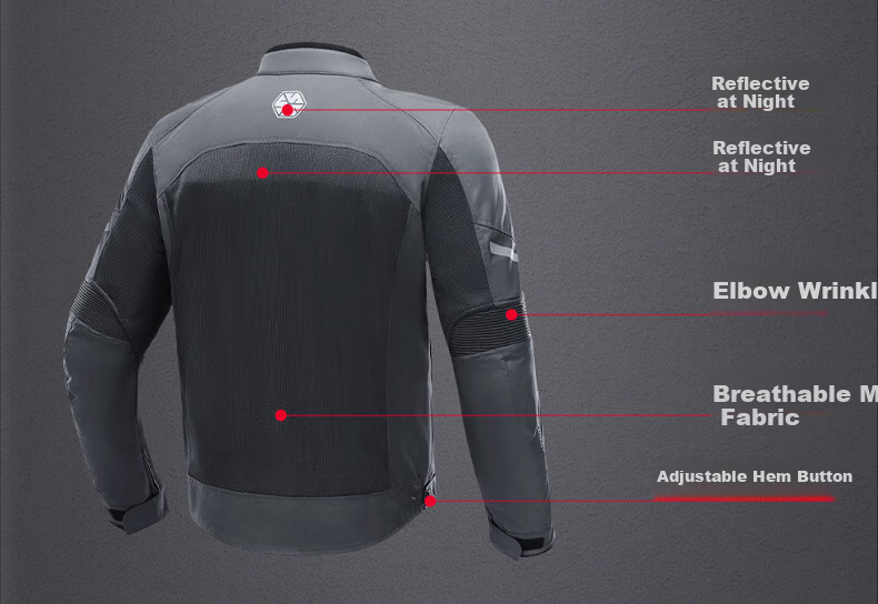 SCOYCO Motorcycle Summer Riding Suit, CE Protective Anti-Fall Motorcycle Jacket, Ventilated Breathable All-Season Daily Commute Motorbike Gear 16