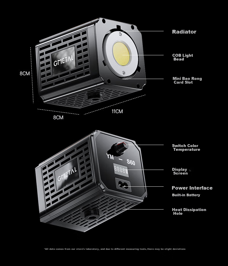 Jimantu Outdoor LED Light Rechargeable Portable Square Light for Photography, Night Scene Shooting, Live Streaming, Camping, Night Market, Street Vendors, And Lighting 15