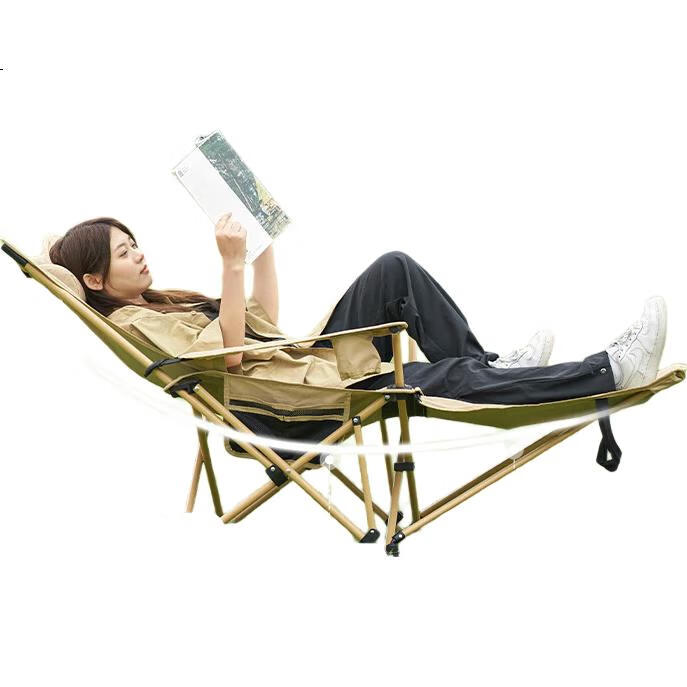 Складное туристическое кресло MOBIGARDEN, удобное для кемпинга, с подголовником, регулируемое в трех положениях