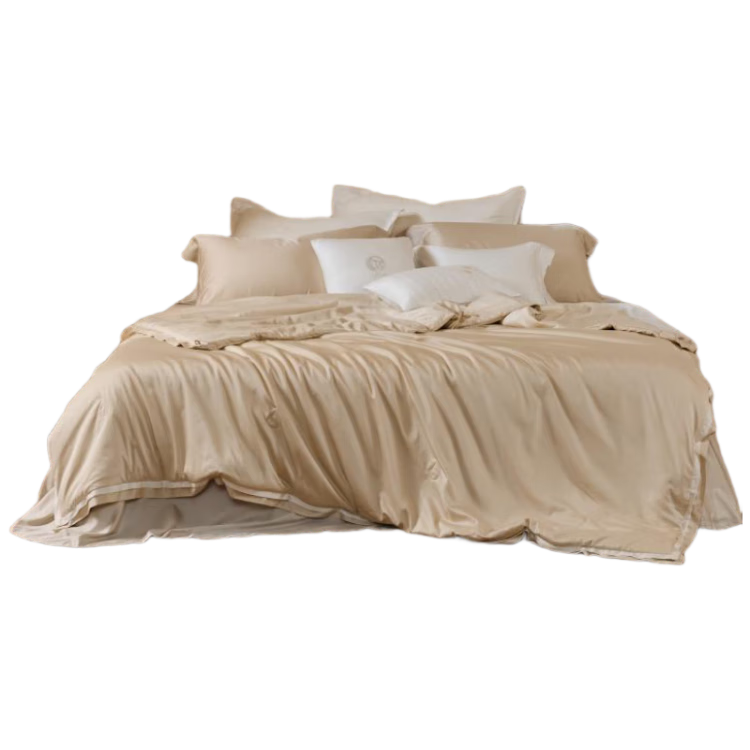 LUOLAI Home Textiles 100% Mulberry Silk Quilt 60s Cotton A-Class Washable Silk Mother-Child Quilt Approx. 6.8 Jin