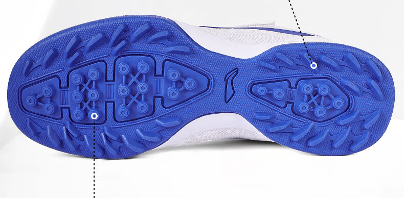 Li-Ning Children's Soccer Shoes, for Ages 6-12 Youth Professional Football Boots, TF Turf Cleats, Boys' Breathable Cleats for Summer, Blue, Size 36 26