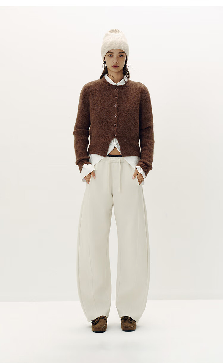 Semir Senrou Cotton | Mall-Matching Casual Pants for Women with Side Slit And Curved Knife Design, Loose-Fitting Long Pants for Autumn 2025, 101525127011A 2