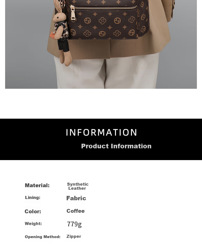 Aiqinghai Backpack for Women, Lightweight Luxury Fashionable Brand Travel Bag, Business Trip Sports Lightweight Birthday Gift 5