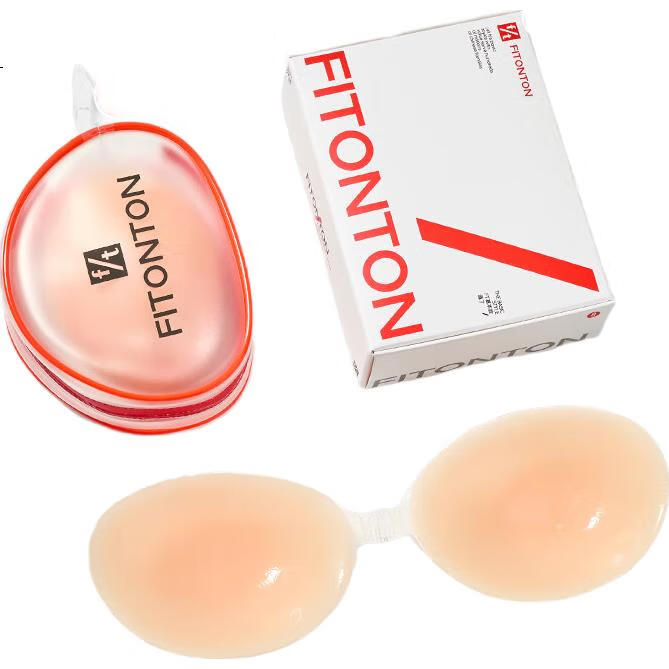FitonTon Nipple Covers for Women, Wedding Dress Bra, Anti-Exposure Strapless Bra, Seamless Invisible Anti-Nipple Show Bra, Push-Up Bra