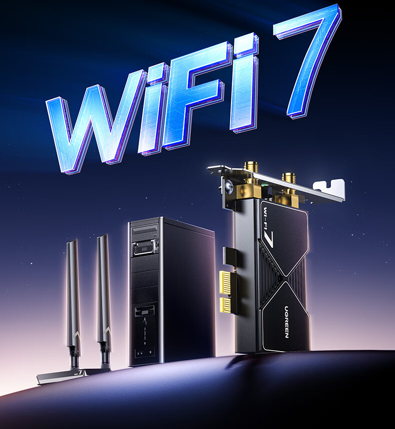 UGREEN PCIe Wireless Network Card, WiFi 7 Desktop Dedicated, BE3600 Computer WiFi Bluetooth Receiver, Gaming Built-In 5G Network Card, Ax200/ax210 Advanced Model MT7925 5