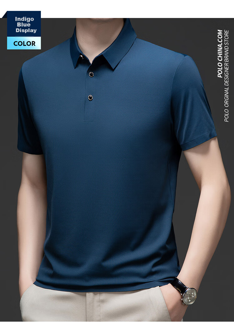 LangSha Polo Shirt for Men, Summer Quick-Dry Ice Silk Cool-Touch T-Shirt, Loose Casual Business Versatile Collared Short Sleeve, Gift for Elders 13