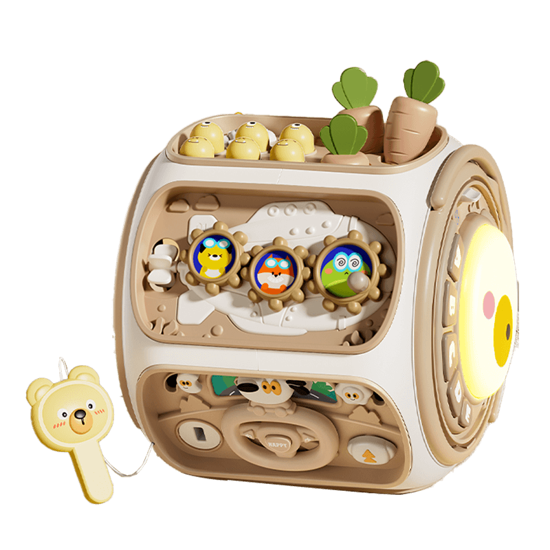 Kakabeier Infant Toy Hand Drum Six-Sided Pat Drum Whack-a-Mole 6-12 Months Montessori Early Education Birthday Gift