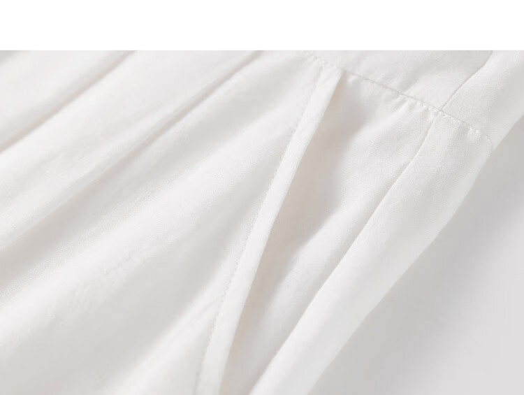 Shangdu Bila Pure Cotton High-Waist Hollow Embroidered White A-Line Midi Skirt for Women Summer Vacation Slim Fit Skirt 24