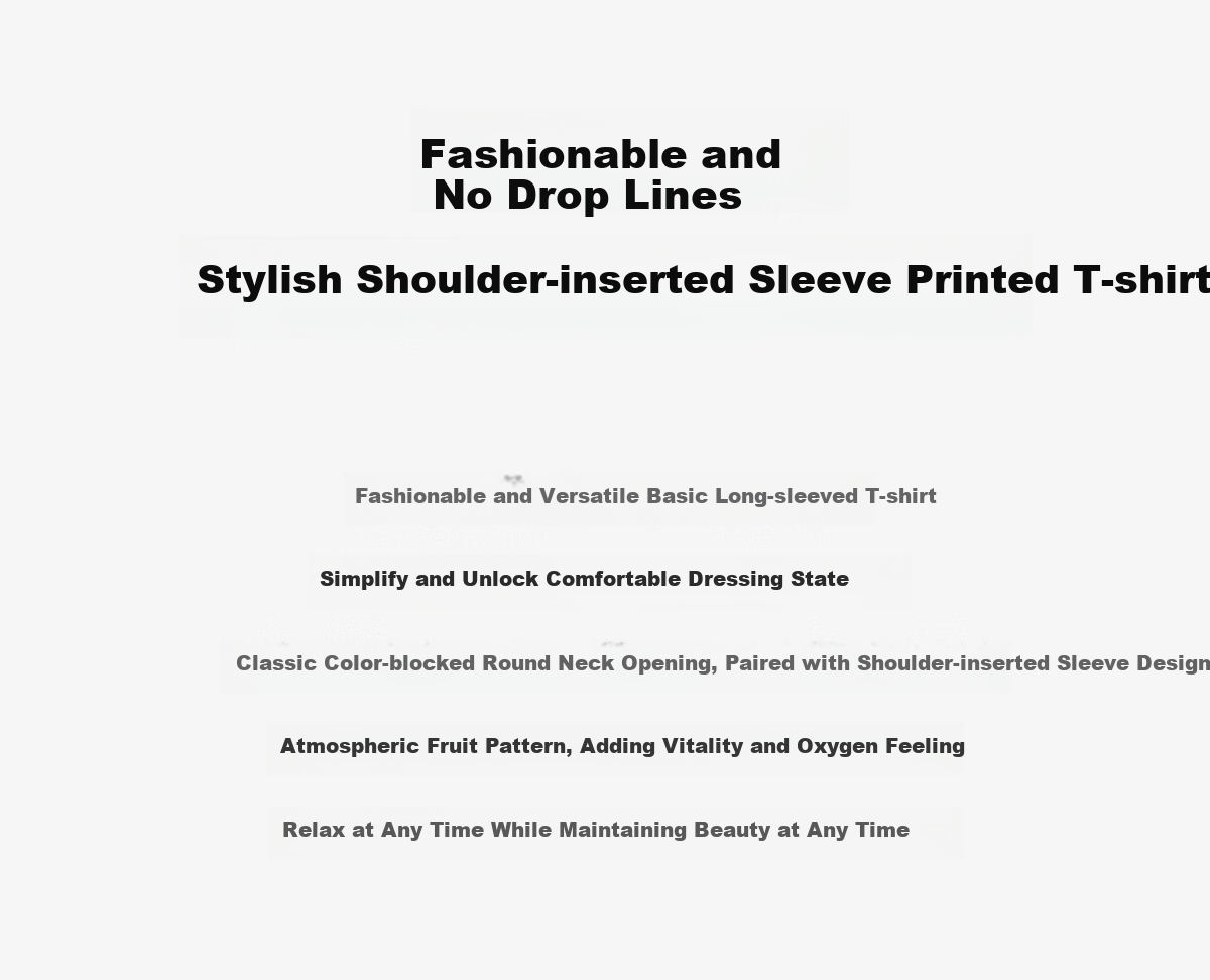Chushen Spring And Autumn Long-Sleeve T-Shirt for Women, Wilderness Maillard Round Neck Contrasting Color Splicing Simple Loose Base Shirt S143T2022 9
