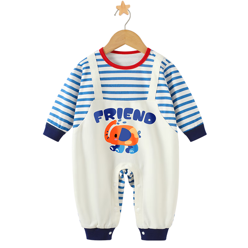 Badibadi [Pregnant Mom's Gift] Infant Romper Bodysuit for Baby Boys And Girls, Royal Blue, 90cm