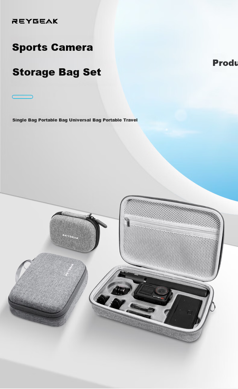 REYGEAK Compatible with DJI Action 5 Pro/6 Storage Bag, Portable Osmo Nano Action 4/3 Action Camera Backpack, Shooting Kit, Hard Shell Protective Accessory Box, Shockproof 1