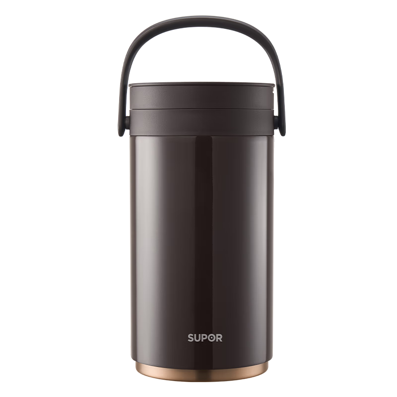 SUPOR Insulated Lunch Box, 316L Stainless Steel Thermos, Large Capacity Bento Box for Office Workers, Multi-Layer Extra-Long Student Meal Container