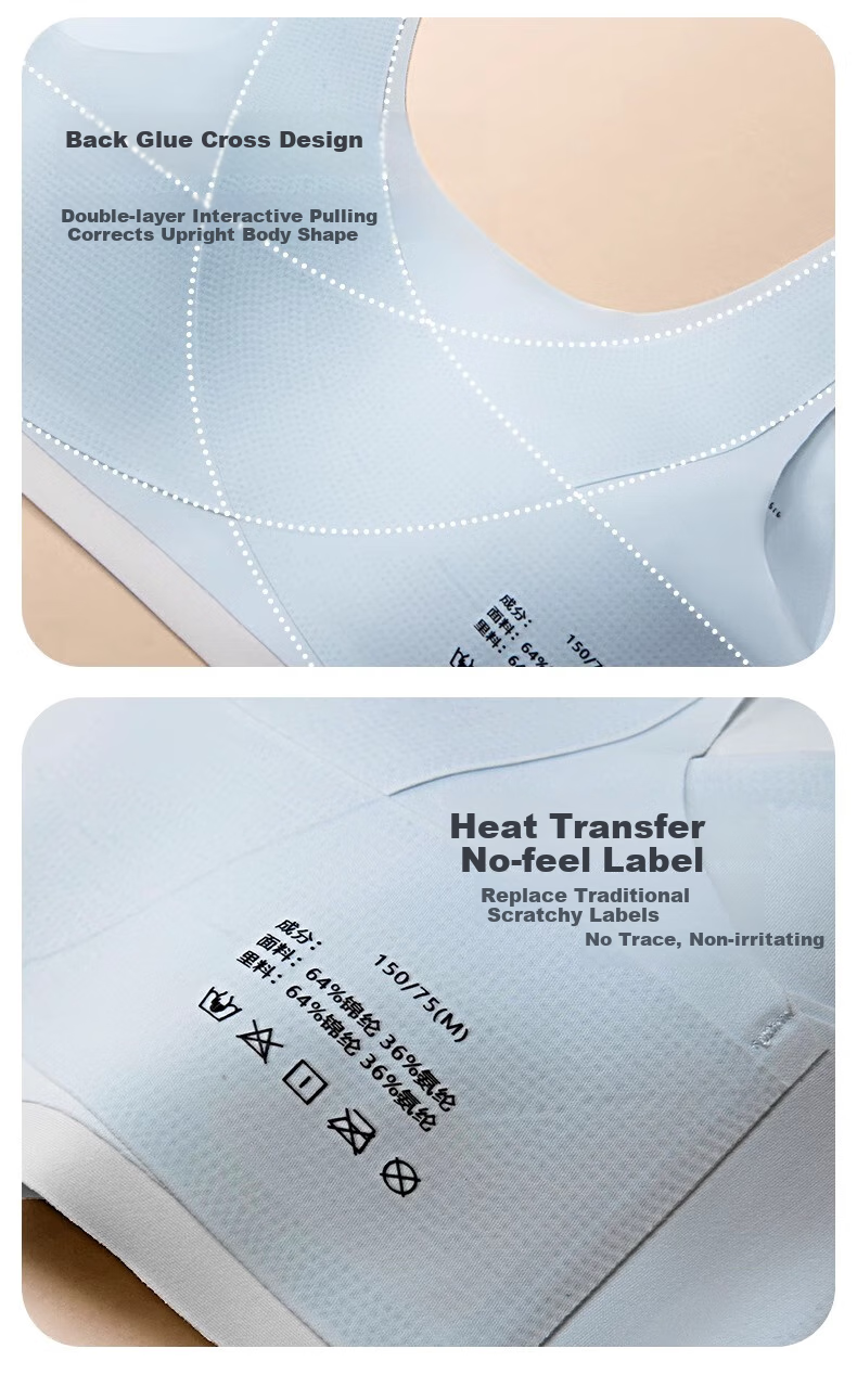 MiiOW 2-Pack Girls' Underwear Bra, for Middle And High School Second Stage Puberty Development, Seamless Sports Anti-Shock Girls' Vest 21