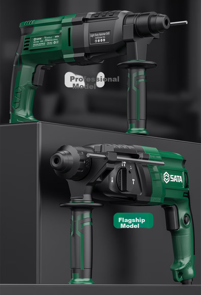 Shida (SATA) Lightweight Electric Hammer, Pickaxe, And Drill Three-In Multi-Function High-Power Impact Drill for Drilling Walls D05734 Upgraded Versio 12