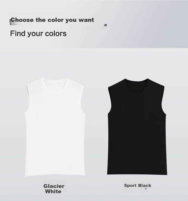 Hodo Cotton Spandex High-Elastic Vest for Men, Round Neck Fashion Sports Undershirt, Business Gray, 2XL(180) 7