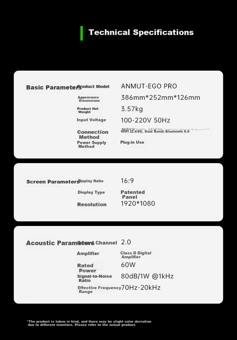Anmut Floating Lyrics Subtitle Speaker EGO Third Generation Wireless Bluetooth Pillow Speaker, Desktop Transparent Internet-Famous Home Smart Speaker, White Noise Boyfriend Gift 28
