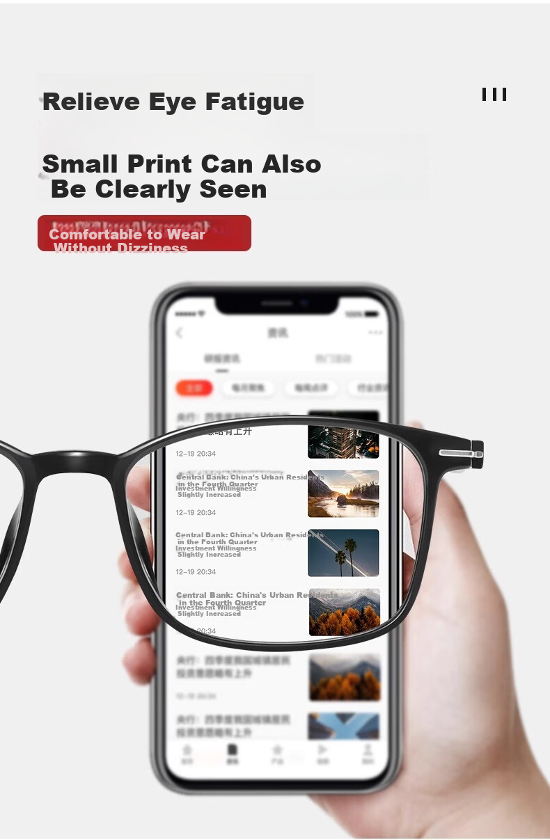 FENCHI Reading Glasses for Men, Ultra-Light Anti-Blue Light Fatigue-Resistant High-End Brand Genuine Product High-Definition Middle-Aged Women Elderly Presbyopic Glasses 3