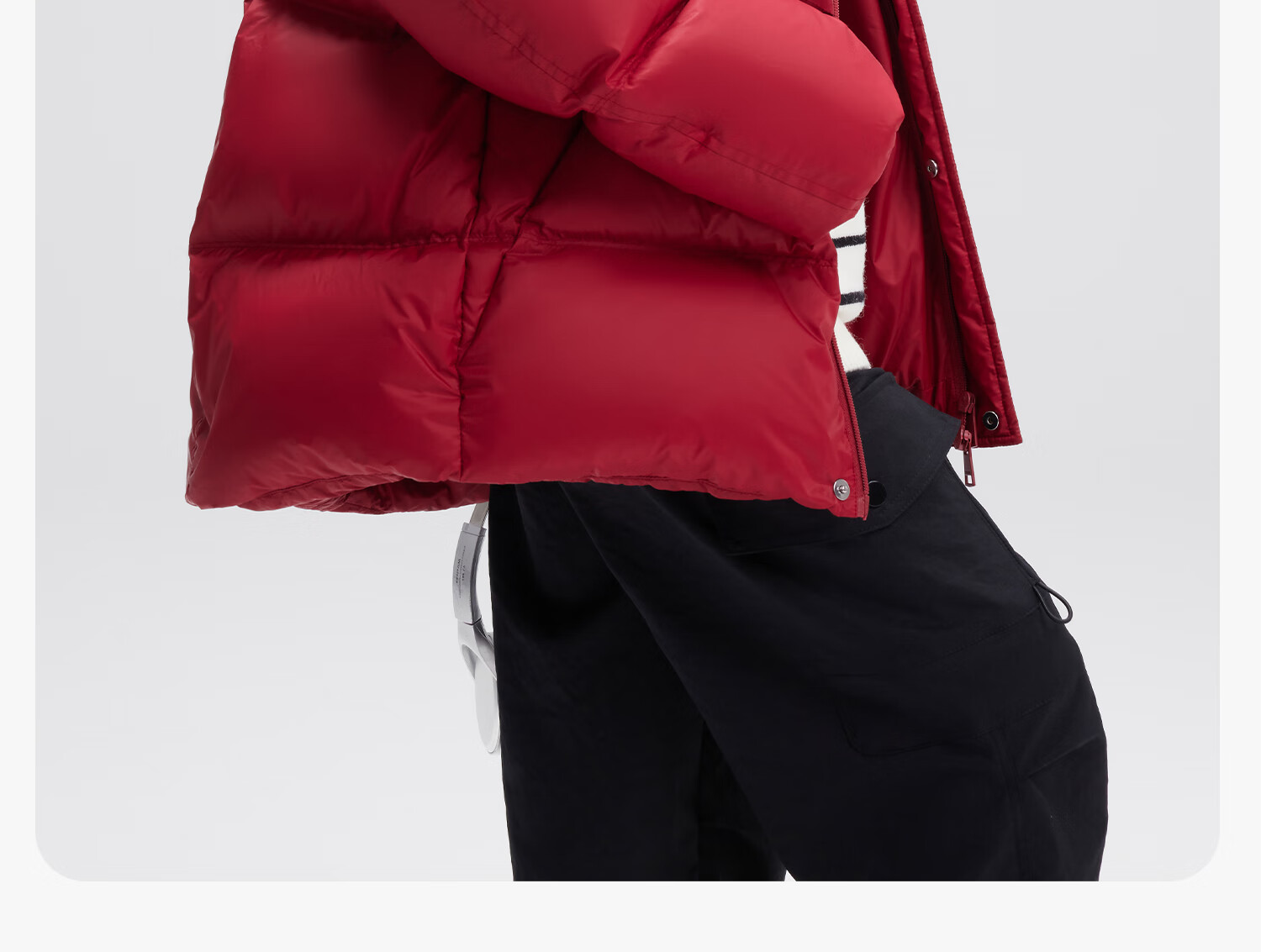 Zuo Xi Boys' Winter Down Jacket New Warm Children's Three-Proof Hooded Puffer Coat Red 140 New Year Outfit 40