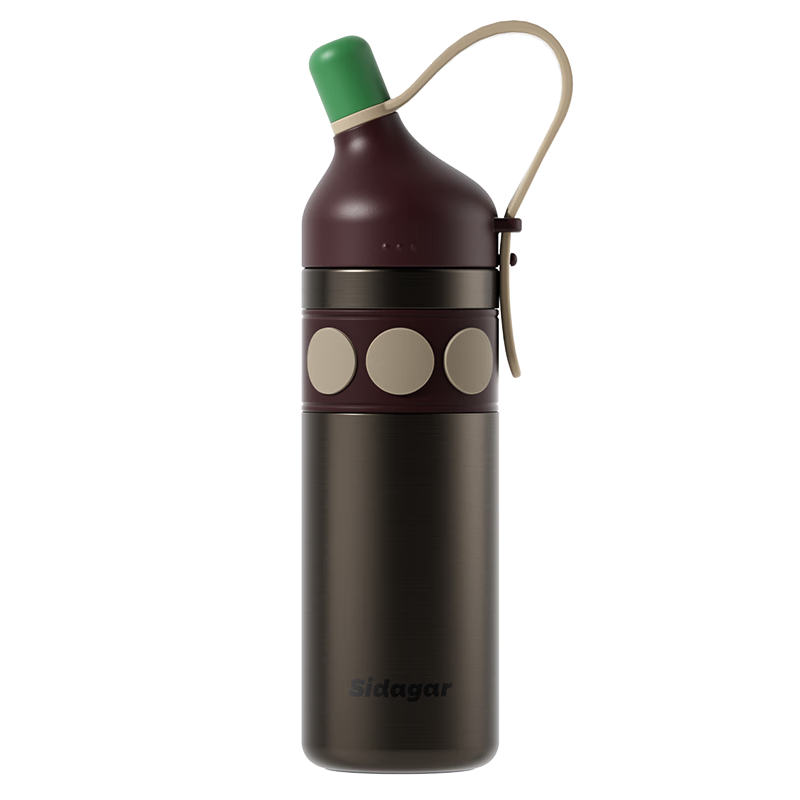 Shidajia Vintage Insulated Travel Mug for Men and Women Outdoor Sports High-Value Portable Large Capacity Ceramic Coated Cup