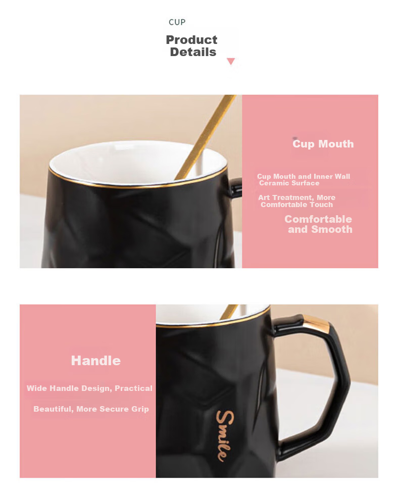 JIWUSENLIN Temperature-Controlled Mug Birthday Gift for Girlfriend Boyfriend Coffee Cup Thermos Cup Coaster Employee Souvenir Insulated Cup Black 8