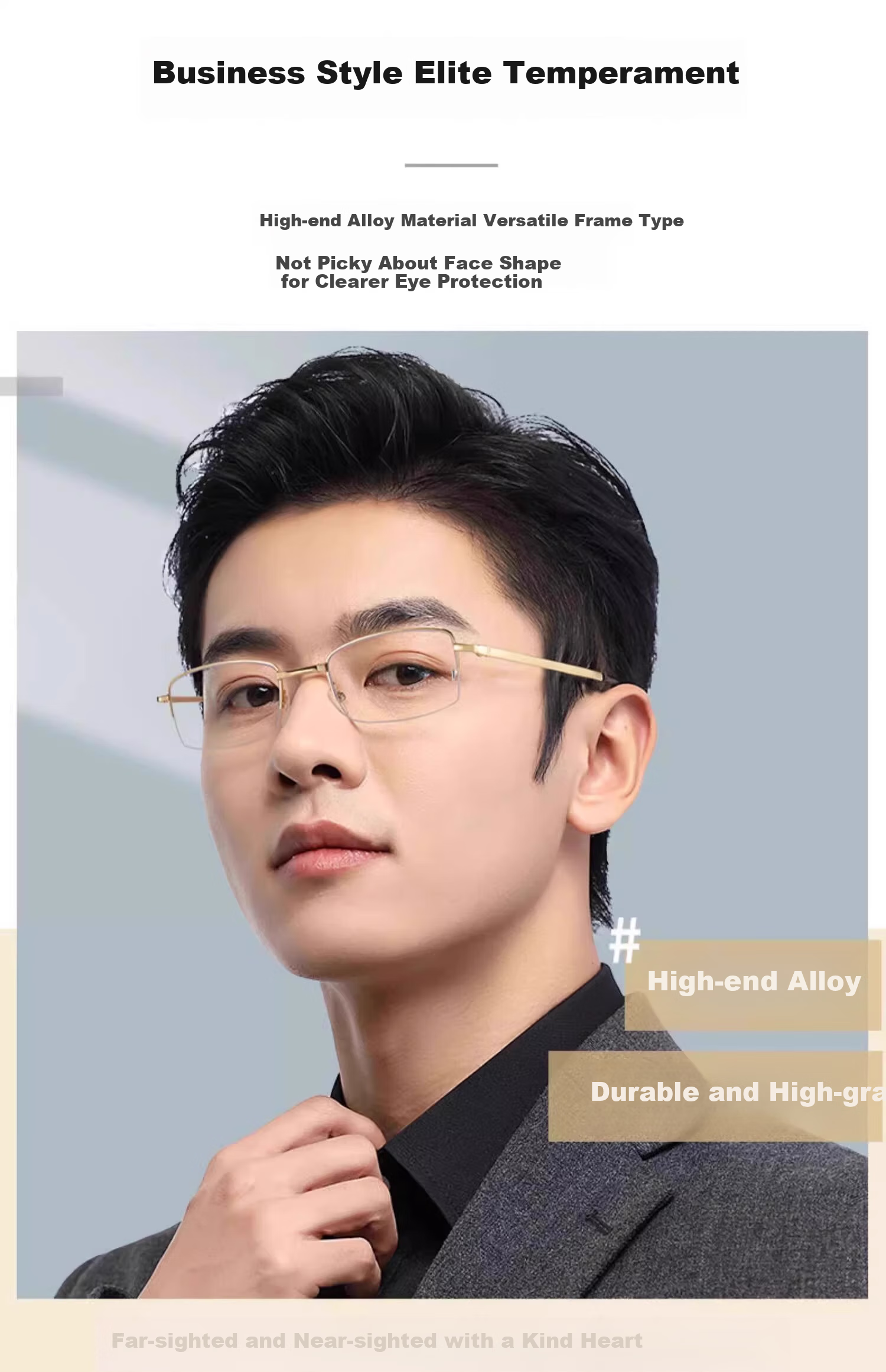 Mumujian High-Definition Reading Glasses, Foldable And Portable, Gold Color, Three-In for Far, Middle And Near Vision, 200 Degrees, [Recommended for Ages 55-59] 2