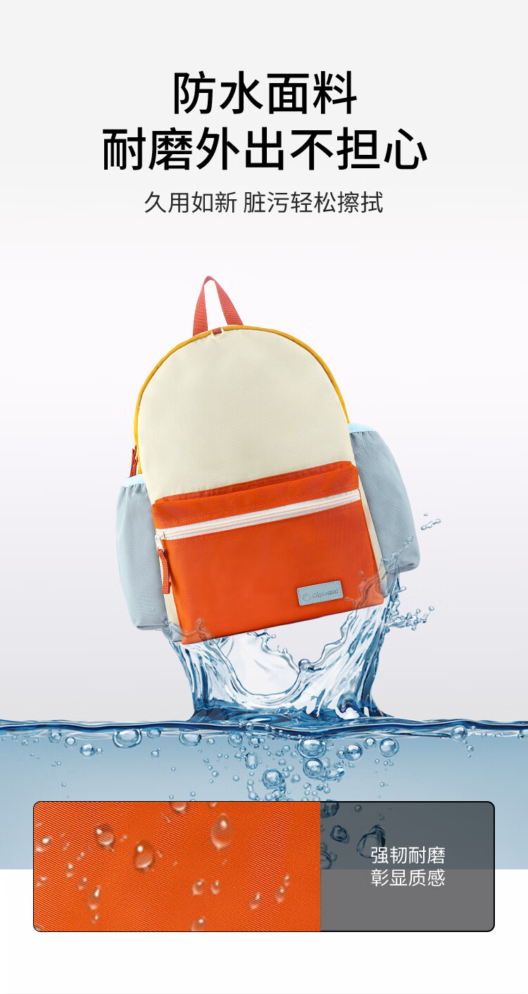 Diplomat Children's Backpack for Primary School Boys And Girls, Fashionable Lightweight Double Shoulder Bag XX-6602L Color Block 1