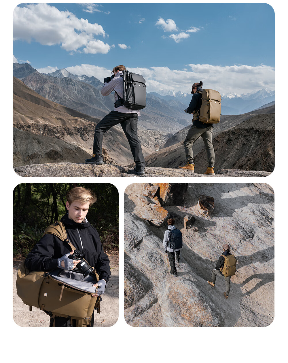 K&F CONCEPT Exploration Series Outdoor Hiking Photography Backpack Professional Carrying System Large Capacity 40L Travel Outdoor Hiking Multifunctional Camera Bag 22