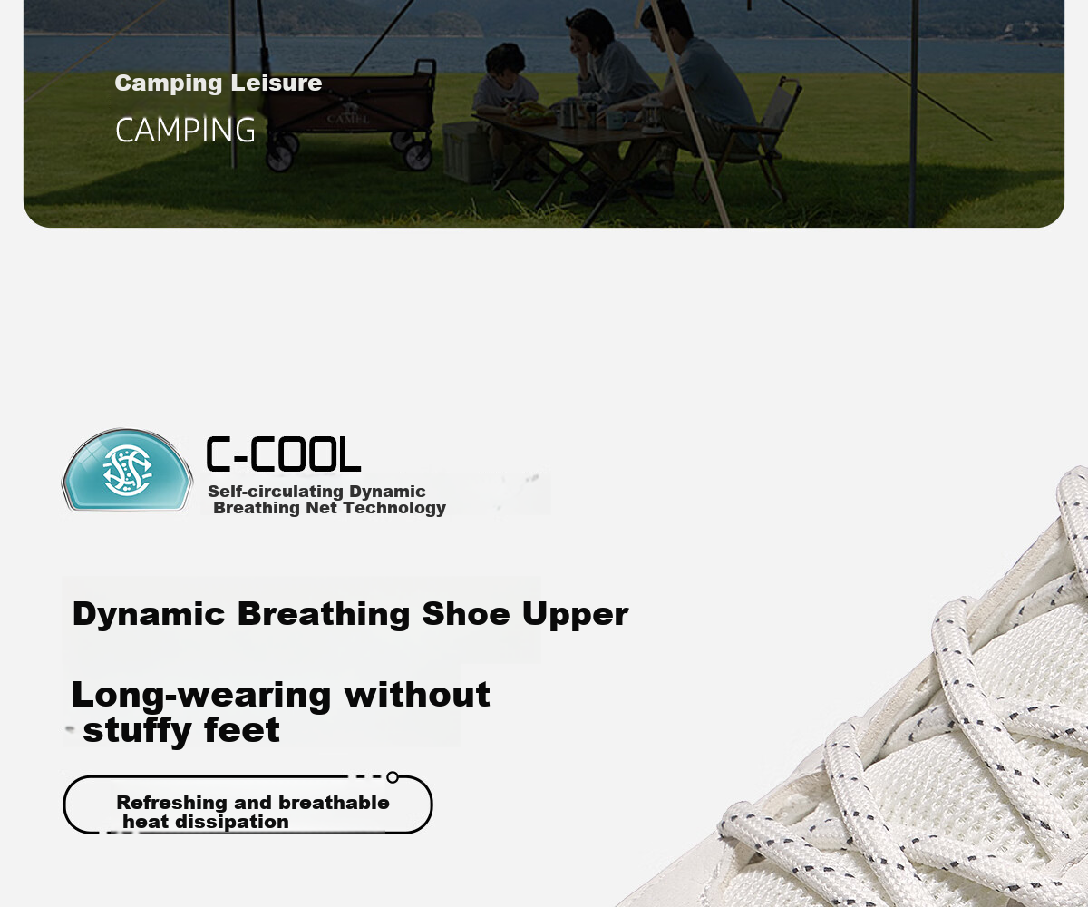 CAMEL Outdoor Casual Shoes, Unisex Hiking Shoes, Sports Footwear, Fashionable Non-Slip Breathable Mountaineering Shoes F15B097051 16