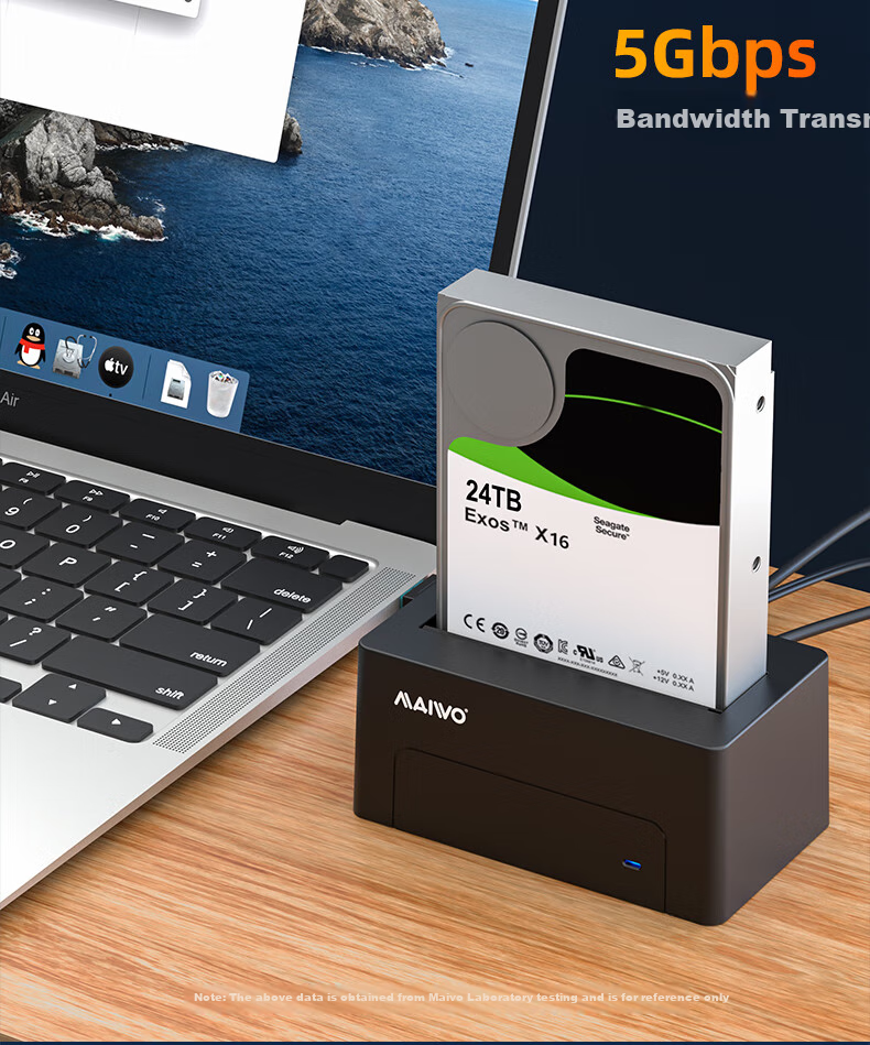 MAIWO K308SAS SAS/SATA Hard Drive Enclosure Base, 2.5/3.5 Inch, USB3.0, for Desktop And Laptop SATA Serial Mechanical And Solid State SSD External Hard Drive Enclosure 9