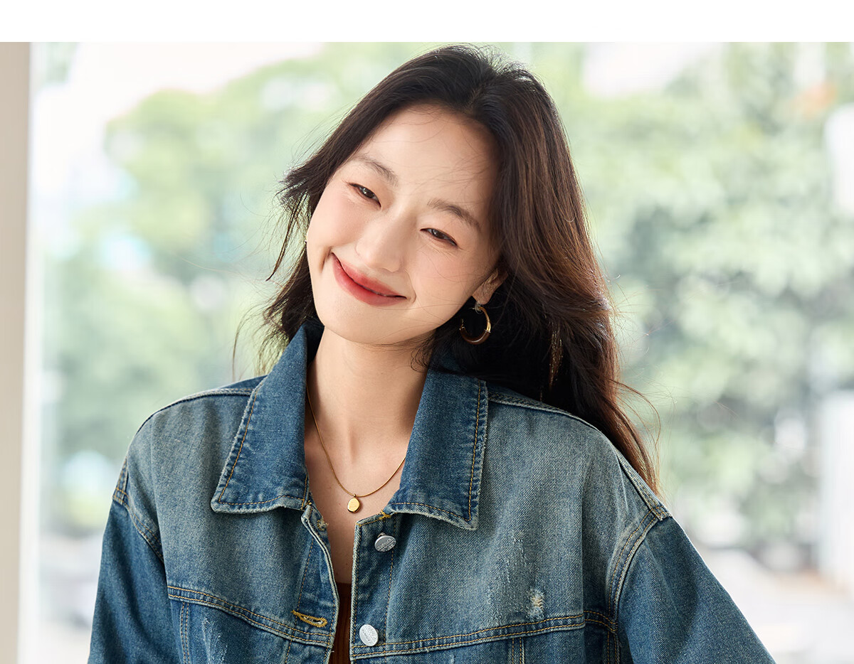 Pincai Women's Denim Jacket Trendy Retro Double Pocket Design Casual Versatile Top P53D006 21
