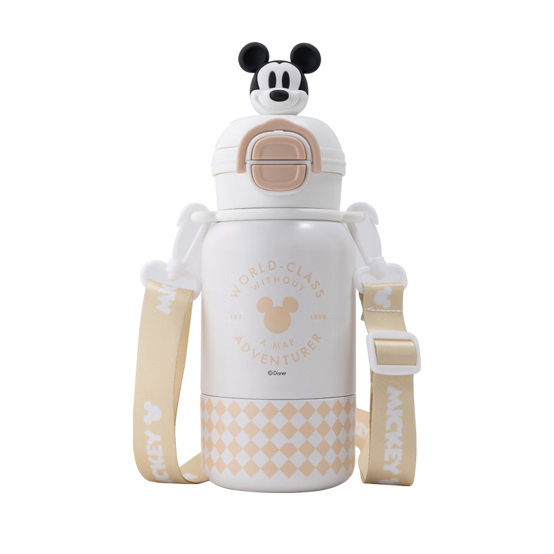 Disney Kids Insulated 316 Food Grade Sports Water Bottle for Boys Elementary School Students Kindergarten with Strap