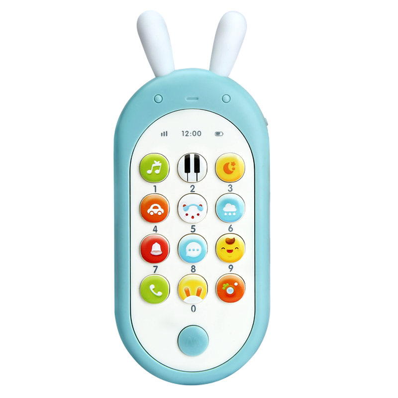 Beienshi Children's Toy Phone, Baby Fun Telephone, Boys And Girls Bilingual Musical Toy, Blue