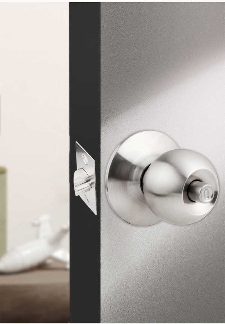 Aoben Spherical Lock Stainless Steel Ball Lock Bedroom Door Lock Office Wooden Door Lock Brass Core Double Latch 587 Universal Model 8
