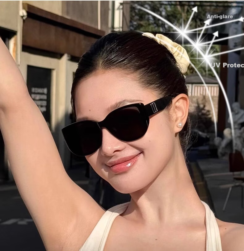 GOGOSOON 2025 New Style Retro Sunglasses for Women, Elegant UV400 Anti-UV Large Face Slimming Polarized Sunglasses 6