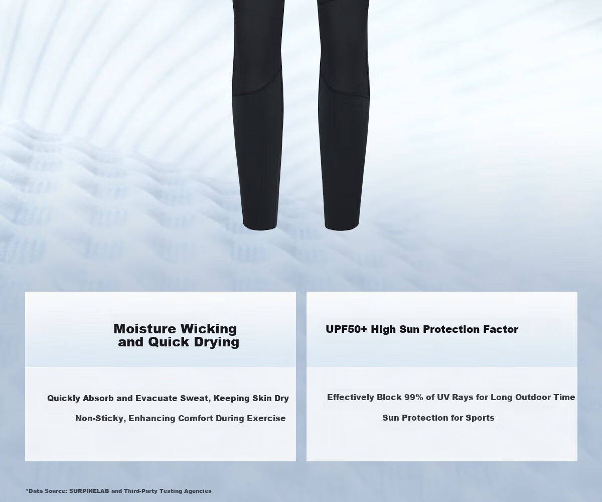 SURPINE Tafeng Series Wear-Resistant Reinforced Hiking Tight Pants, Outdoor Sun Protection Quick-Dry Long Pants, Obsidian Black, L 13