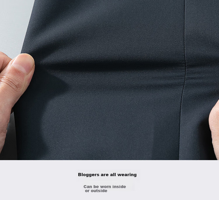 FIRS Men's Jacket for Spring And Autumn, Business Casual Commute Wear, Solid Color Stand Collar, Zipper Windproof Smooth Men's Outerwear 12